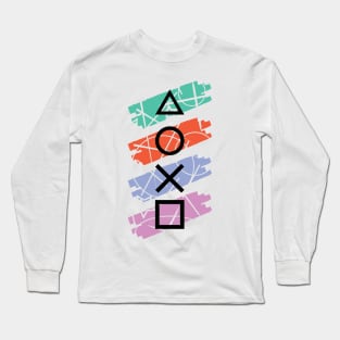 PS controller buttons creative design - Creative illustration Long Sleeve T-Shirt